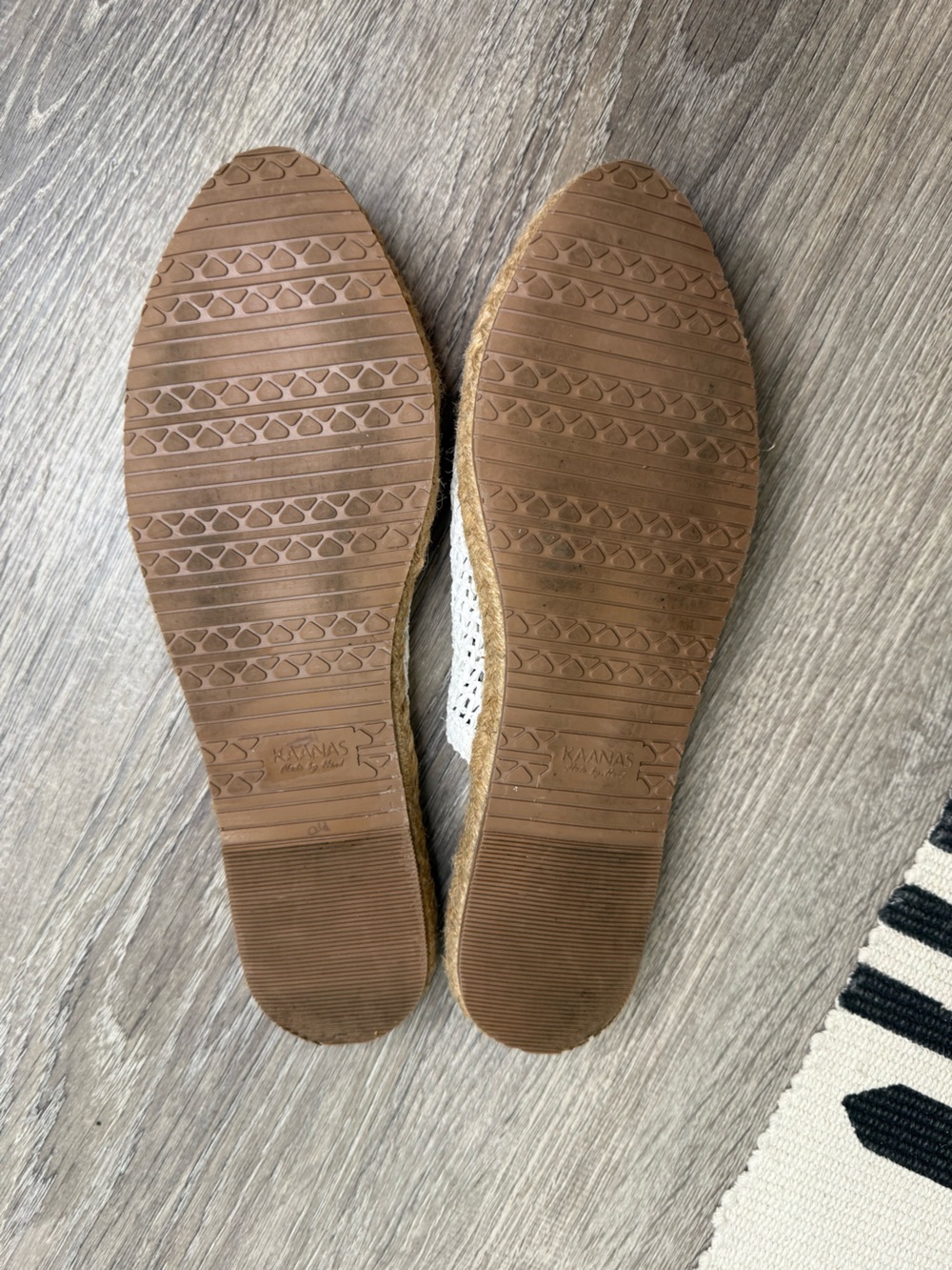 Kaanas Palau Fishnet Espadrille Mules Size 8 - Picture 5 of 6
